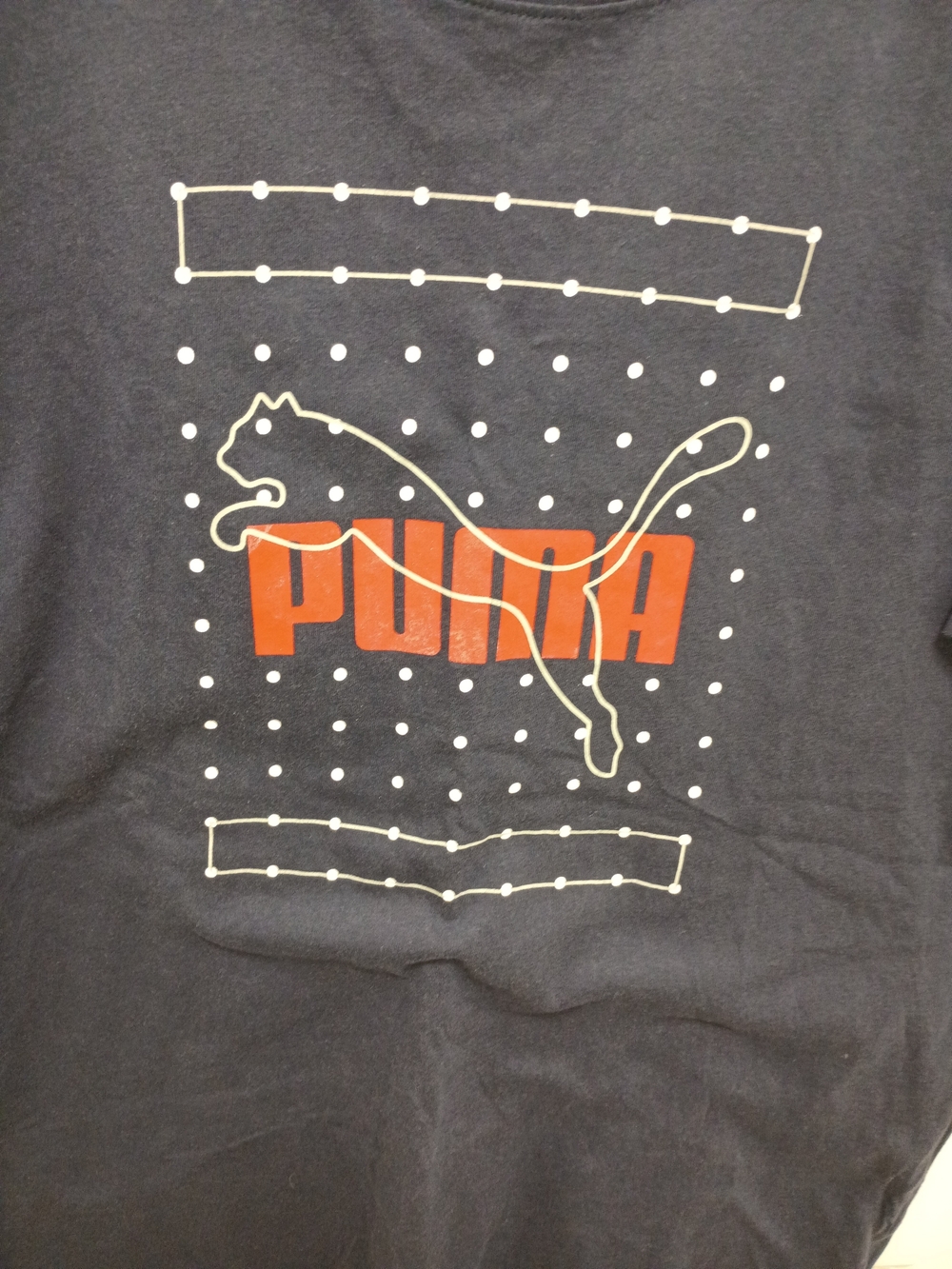 Puma Navy Blue T‑Shirt with Red Logo - Picture 4 of 7